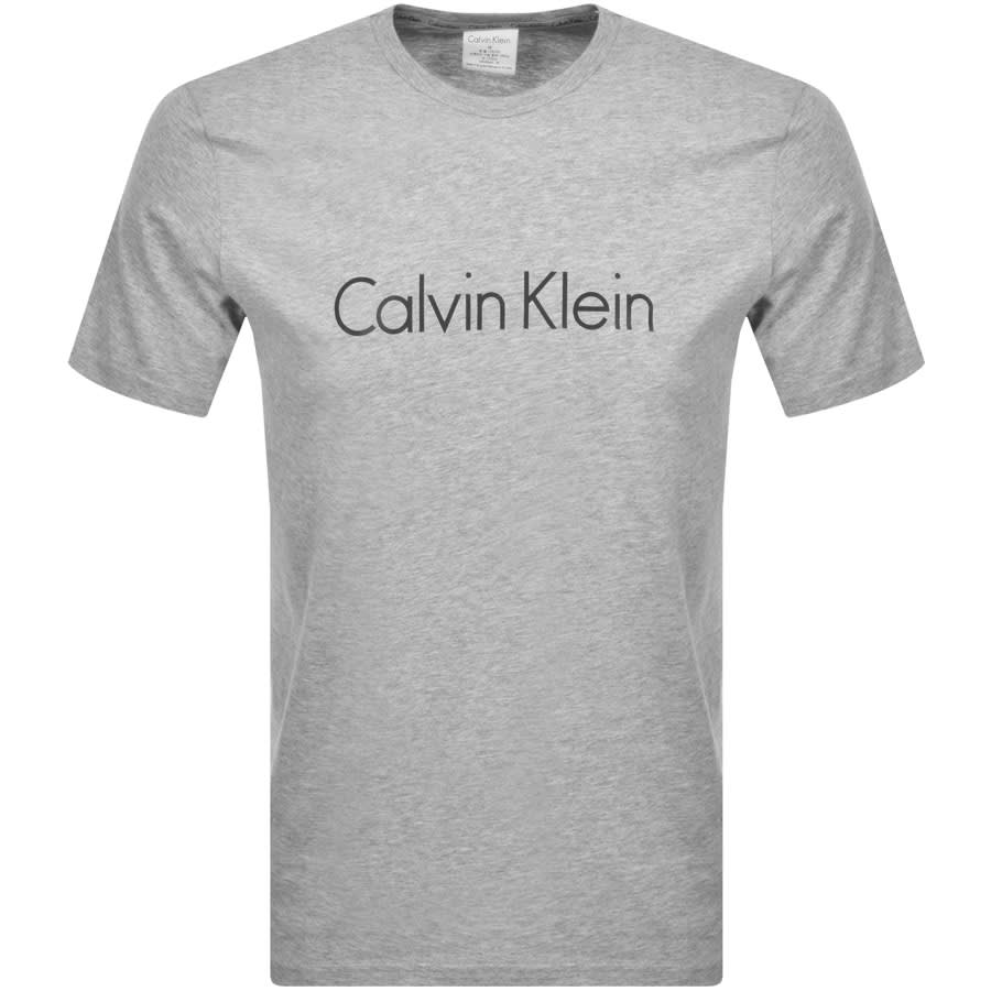 Alternative Image for ProductCalvin Klein Crew Neck Logo T Shirt Grey1